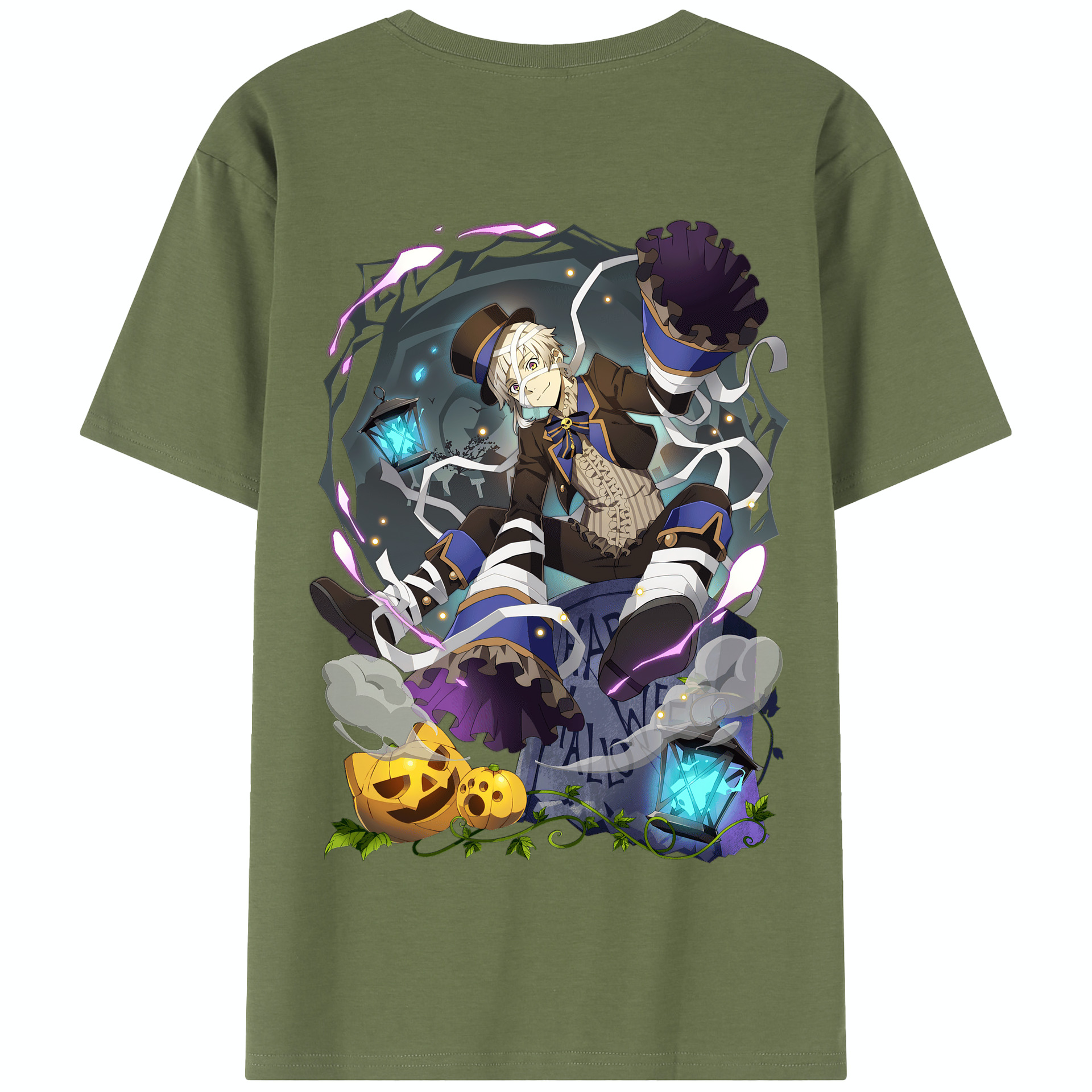 （画像用） 文豪ストレイドッグス Bungo Stray Dogs 綿100％半袖Tシャツ（背面プリント）